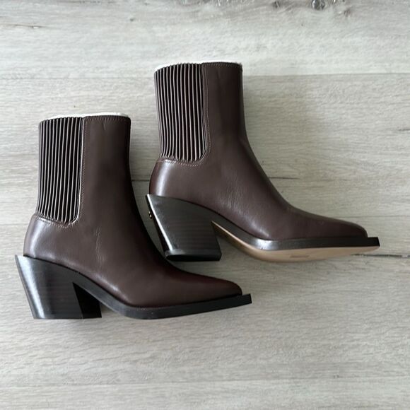 Coach Prestyn Leather Boots Maple 5 NWT IN BOX - Picture 7 of 12